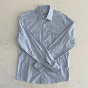 Brooks Brothers Milano Lg Slv Supima Cotton Dress Shirt Blue Sz 155  36 NWOT